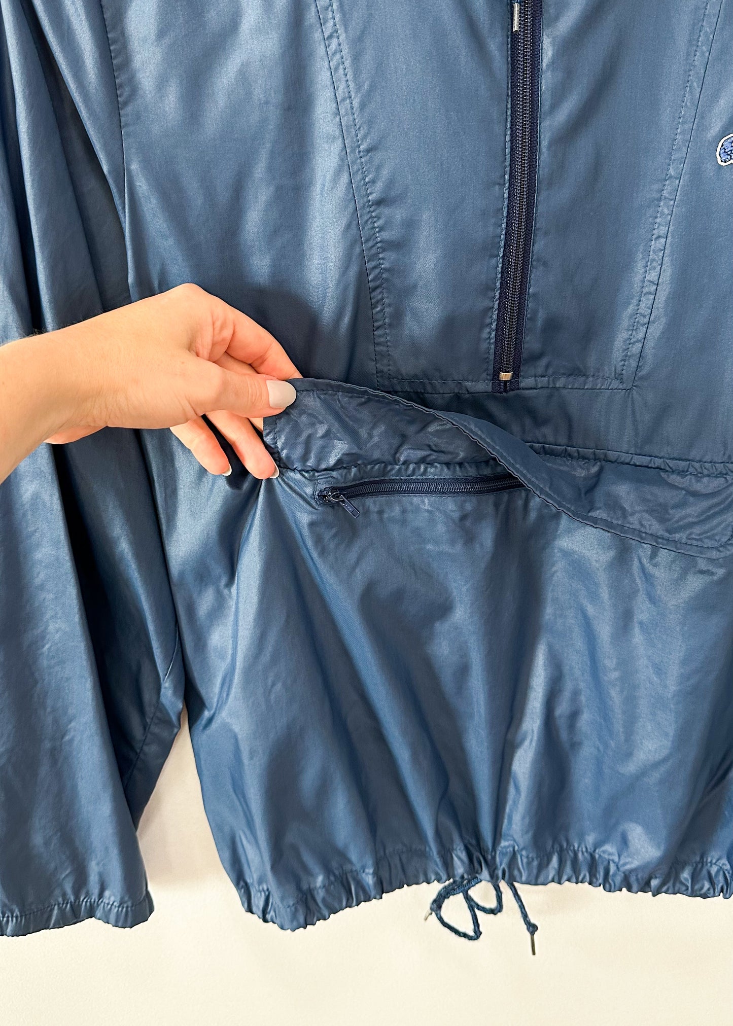 Vintage 80s Izod Lacoste Blue Windbreaker Jacket (S)