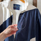RARE Vintage Ralph Lauren Equestrian Jacket White Navy Polo Horse Tack Print Graphic