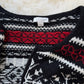 J. Jill Zip Front Deer Valley Fair Isle Cardigan Sweater (M)