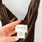 Vintage 90s Hugo Buscati Brown Velvet Ruched Halter Dress