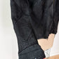 Vintage Black Suede Leather & Crochet Patchwork Zip Jacket (S/M)