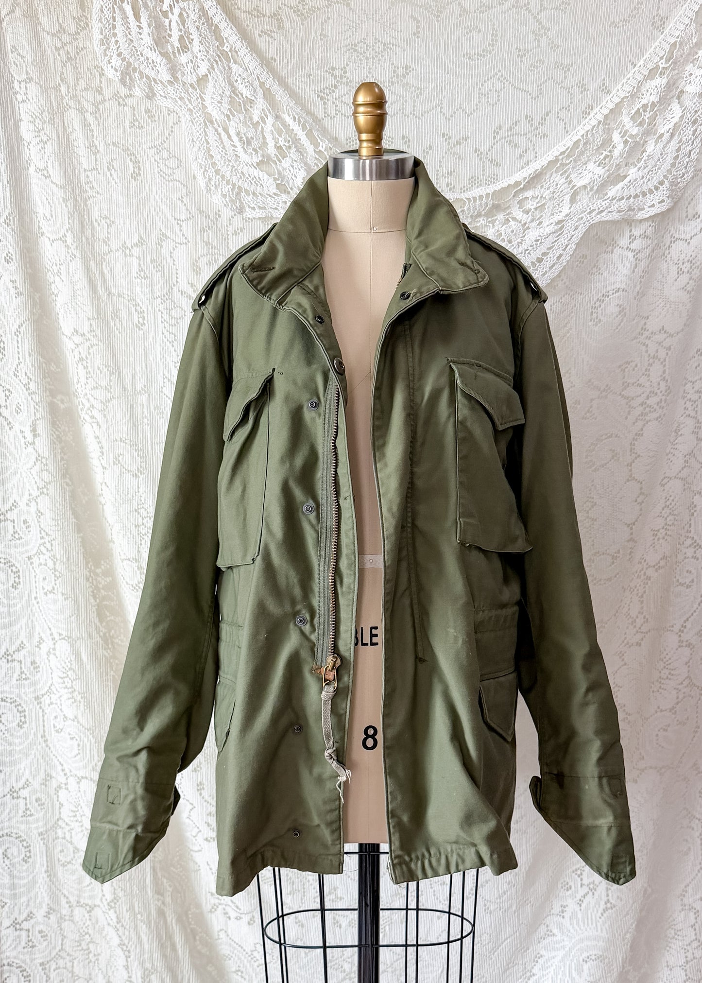 Vintage 70s U.S. Military M-65 Cold Weather Field Jacket OG-107