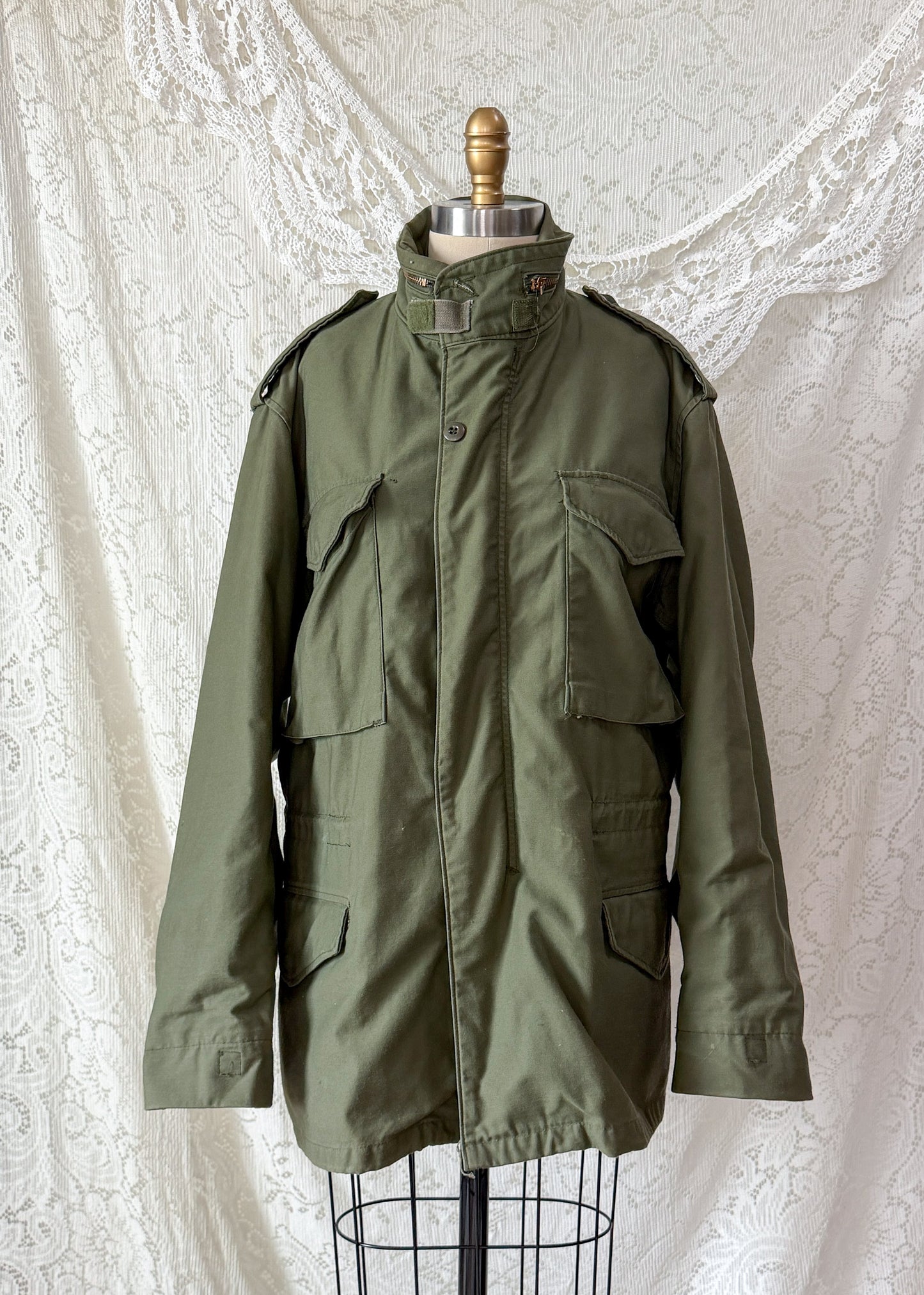 Vintage 70s U.S. Military M-65 Cold Weather Field Jacket OG-107