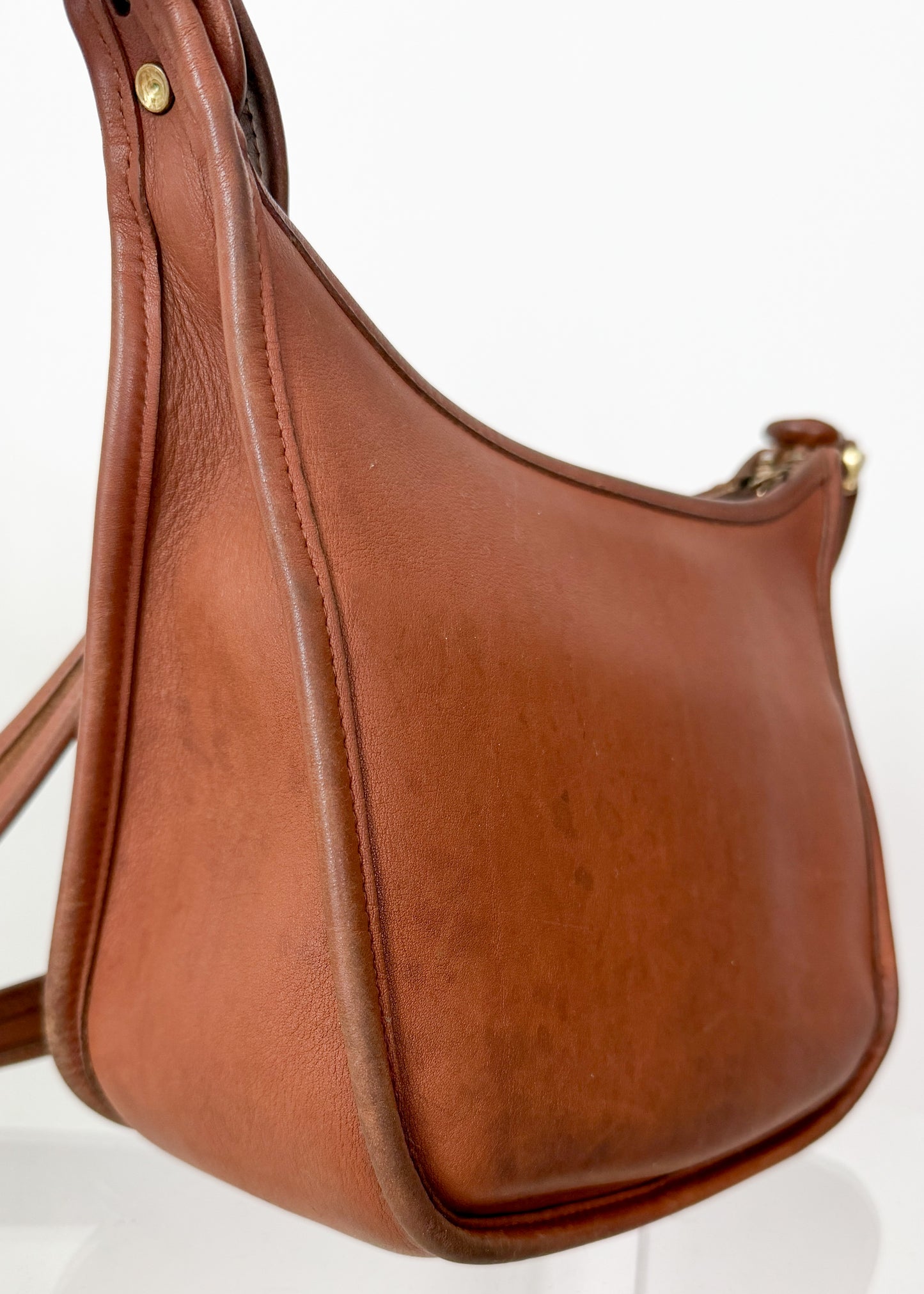 Vintage 90s Coach Janice Legacy British Tan Brown Leather Purse # 9950