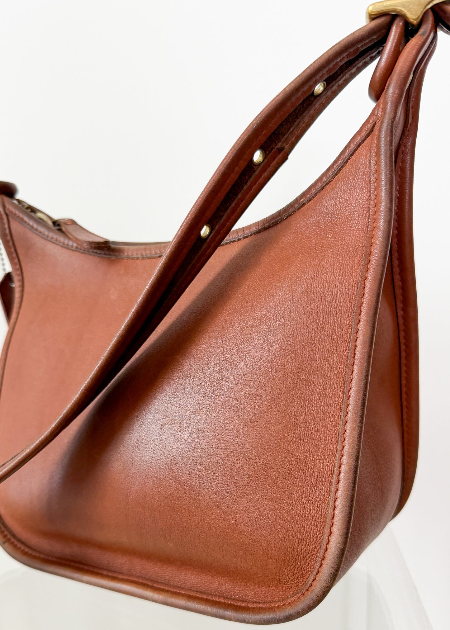 Vintage 90s Coach Janice Legacy British Tan Brown Leather Purse # 9950