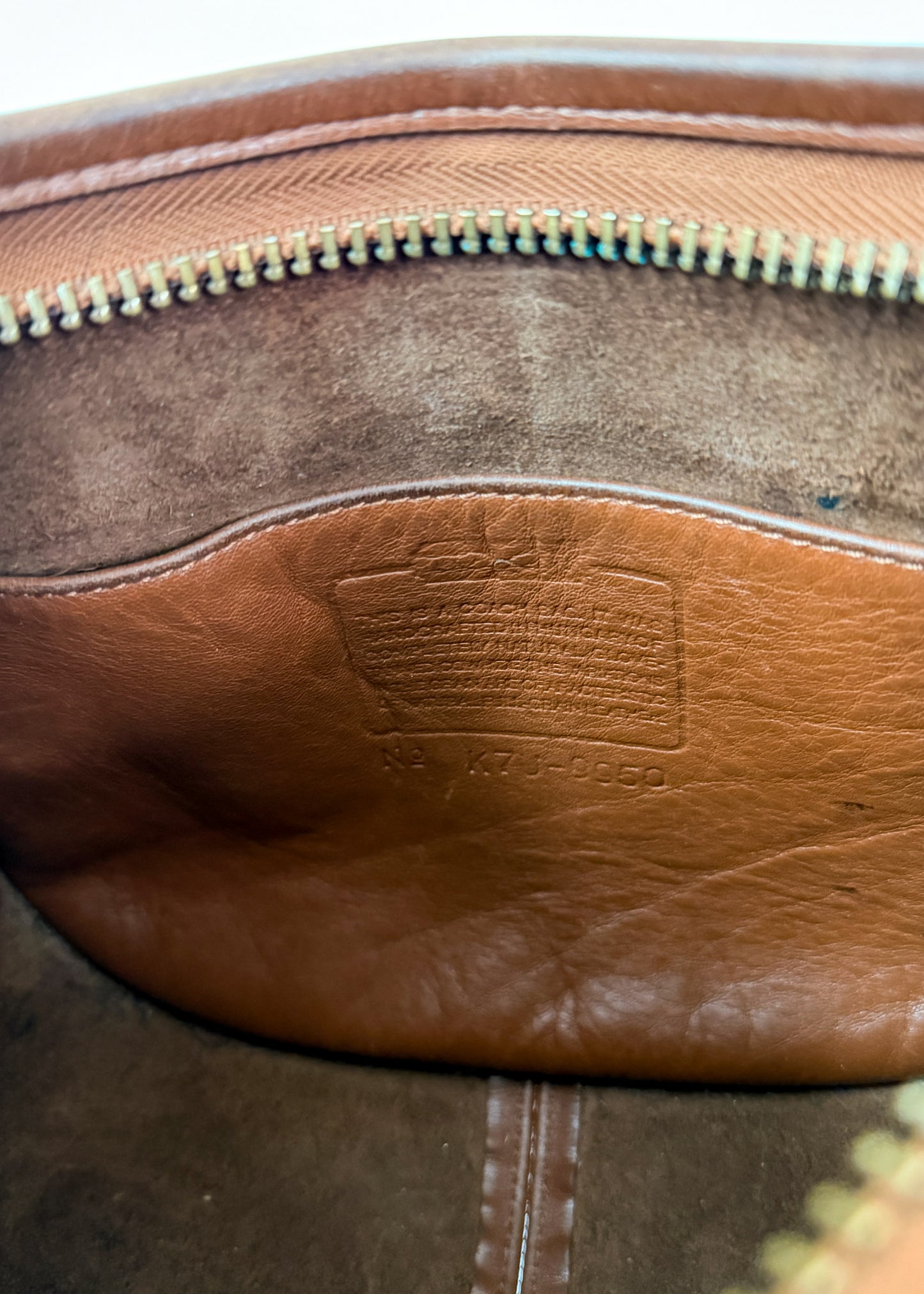 Vintage 90s Coach Janice Legacy British Tan Brown Leather Purse # 9950