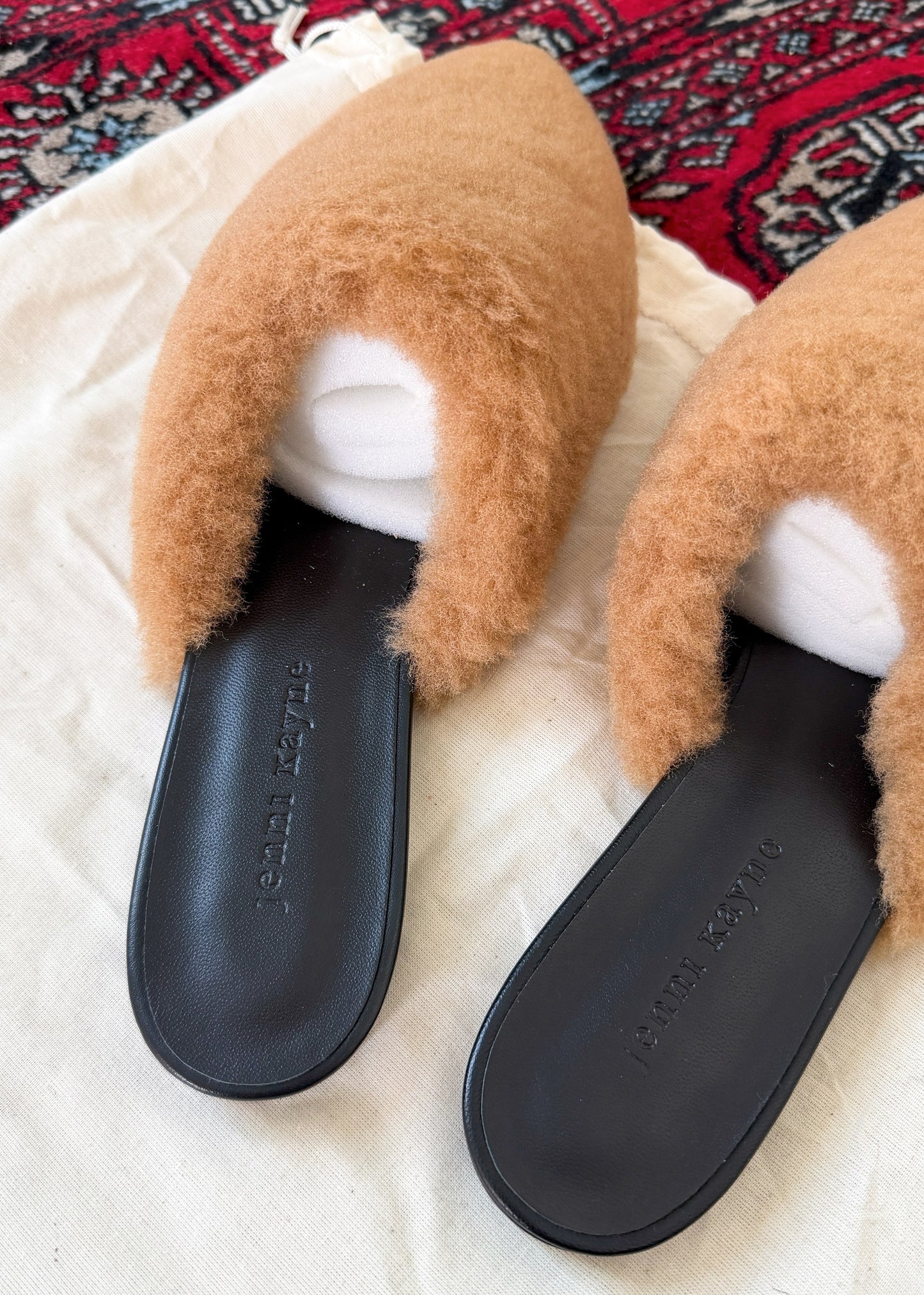 NEW Jenni Kayne Shearling Mule Slip On Flat Shoes (41 or 9.5)