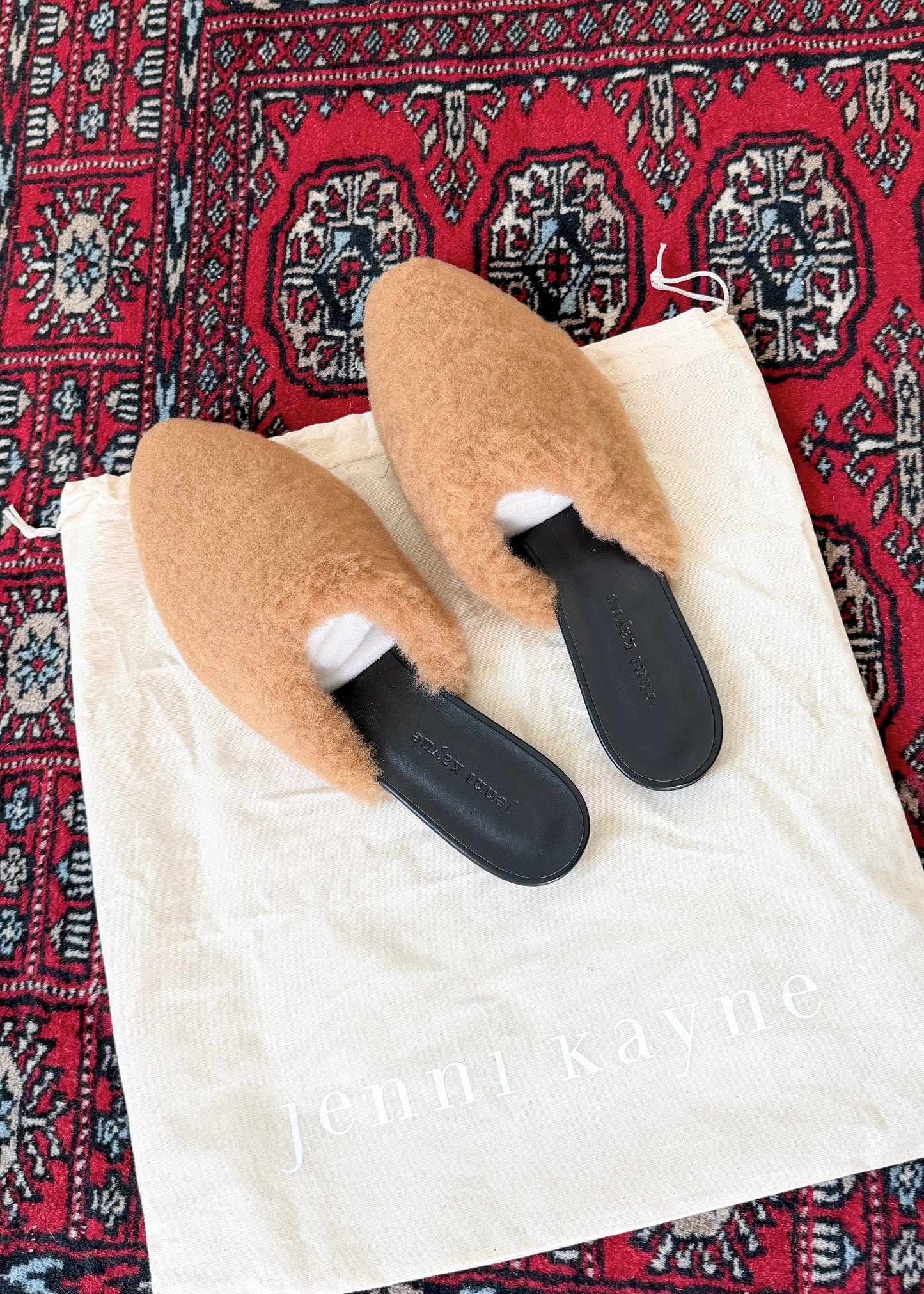 NEW Jenni Kayne Shearling Mule Slip On Flat Shoes (41 or 9.5)