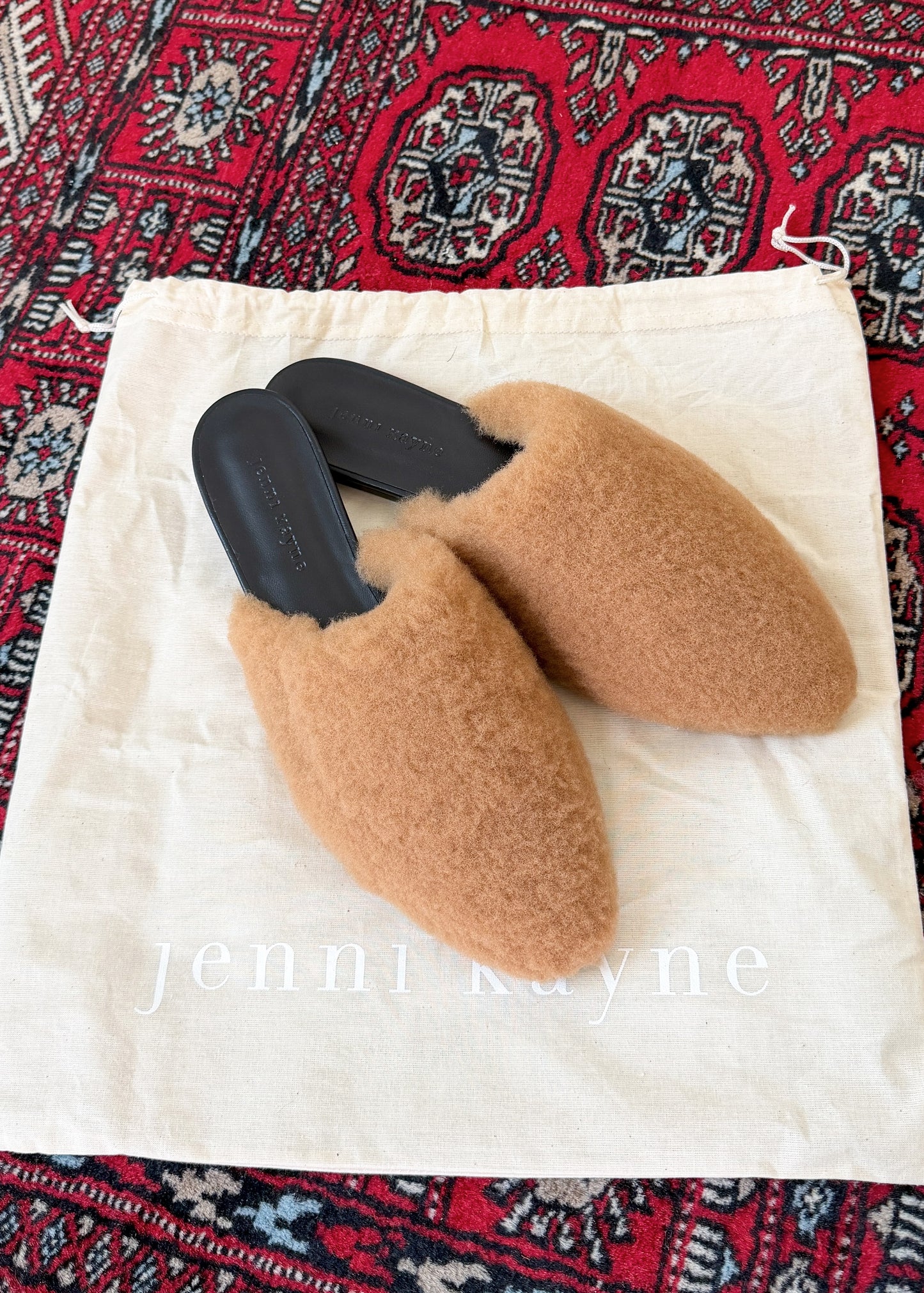 NEW Jenni Kayne Shearling Mule Slip On Flat Shoes (41 or 9.5)