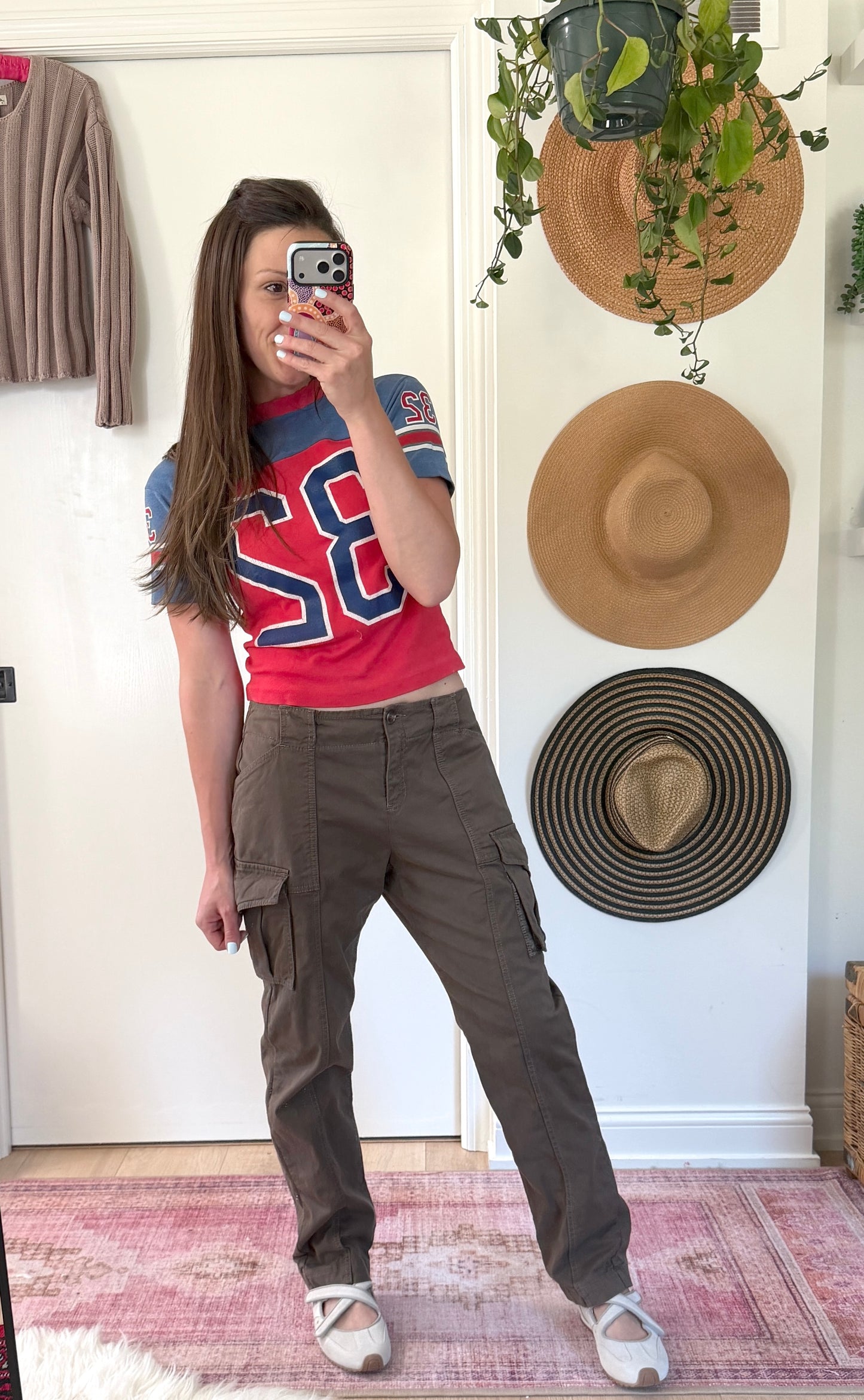 Max Mara Weekend FIT W11 Slim Fit Cargo Pants Olive Brown Cotton Womens (US 10)