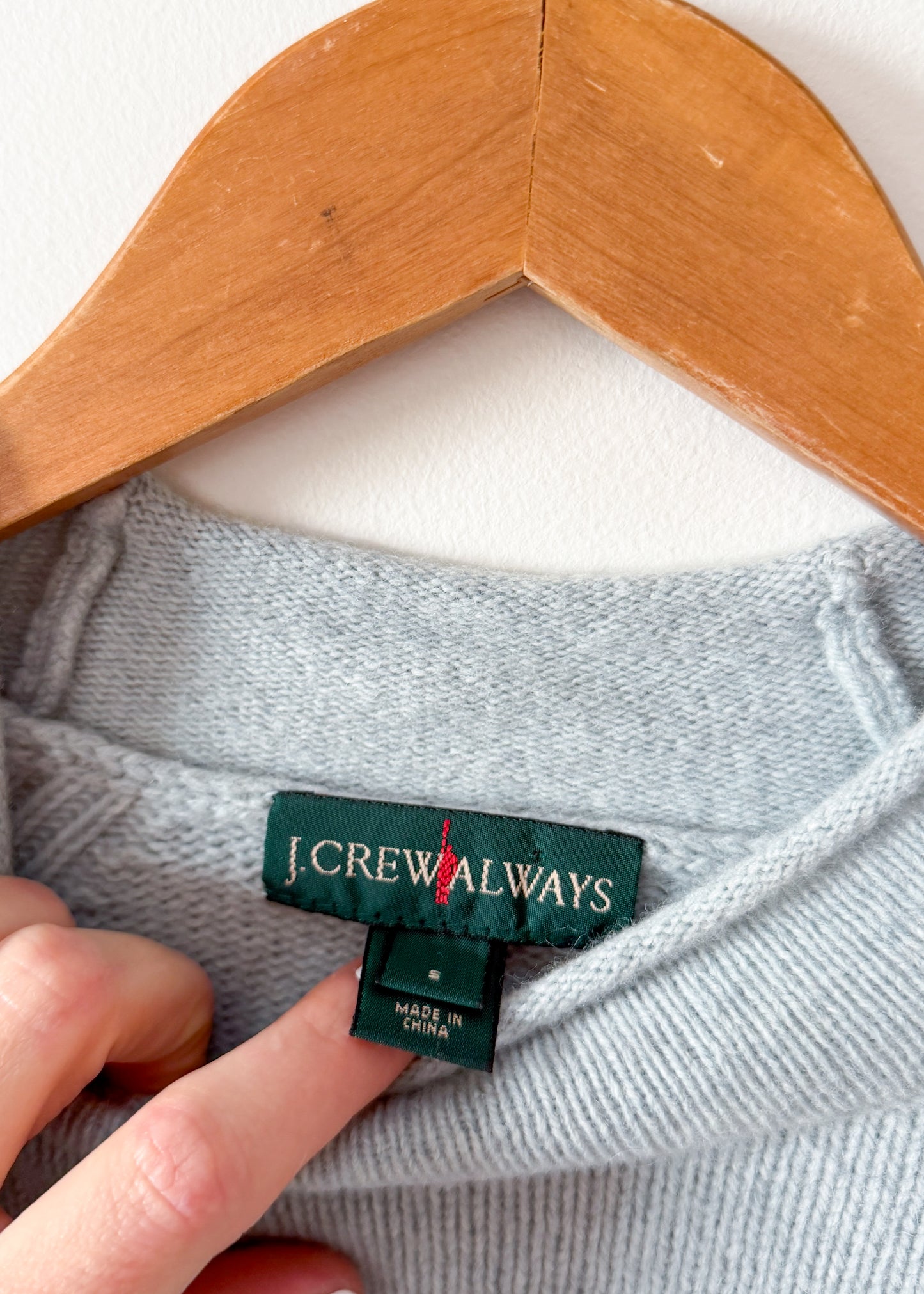 J.Crew Women's 1988 Rollneck™ Sweater Merino Wool Light Powder Blue Knit (S)