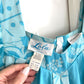 Vintage 70s Liberty House Hawaii Blue Tropical Floral Muumuu Maxi Dress l Hostess Gown (S/M)
