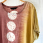 Moyuru Linen Blend Japanese Designer  Shibori Pocket Tunic Dress (M)