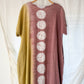 Moyuru Linen Blend Japanese Designer  Shibori Pocket Tunic Dress (M)