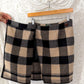 Vintage Ralph Lauren Country Tan & Black Wool Wrap Mini Skirt