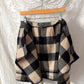 Vintage Ralph Lauren Country Tan & Black Wool Wrap Mini Skirt