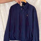 Vintage 90s Polo Ralph Lauren Classic Navy Harrington Jacket Windowpane Lining (L)
