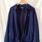 Vintage 90s Polo Ralph Lauren Classic Navy Harrington Jacket Windowpane Lining (L)