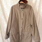 Vintage 90s Burberrys Taupe Khaki  Plaid Lined Field Coat with Hood Made in England