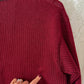 Vintage 30s / 40s Varsity Letterman Burgundy Black Wool Shawl Collar Cardigan Muskingum College University