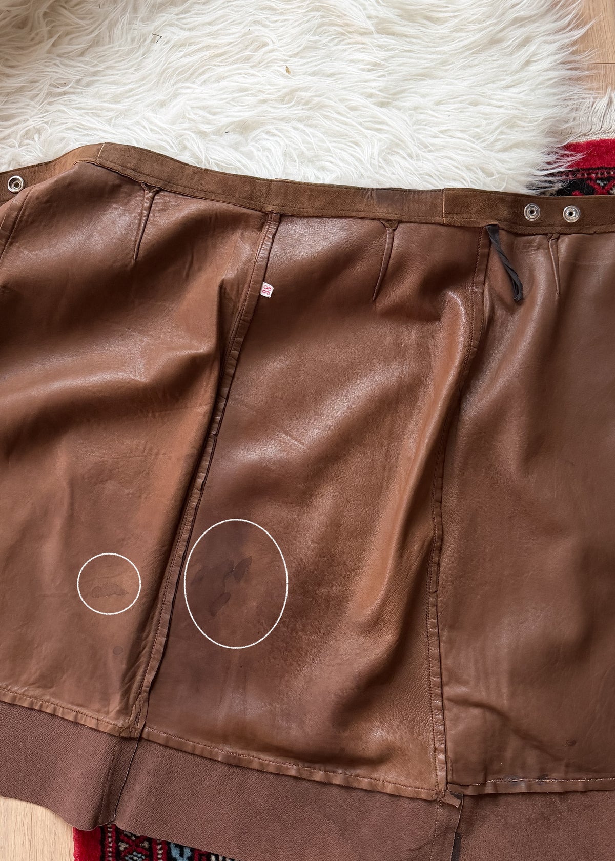 Vintage Chocolate Brown Suede A-Line Wrap Skirt