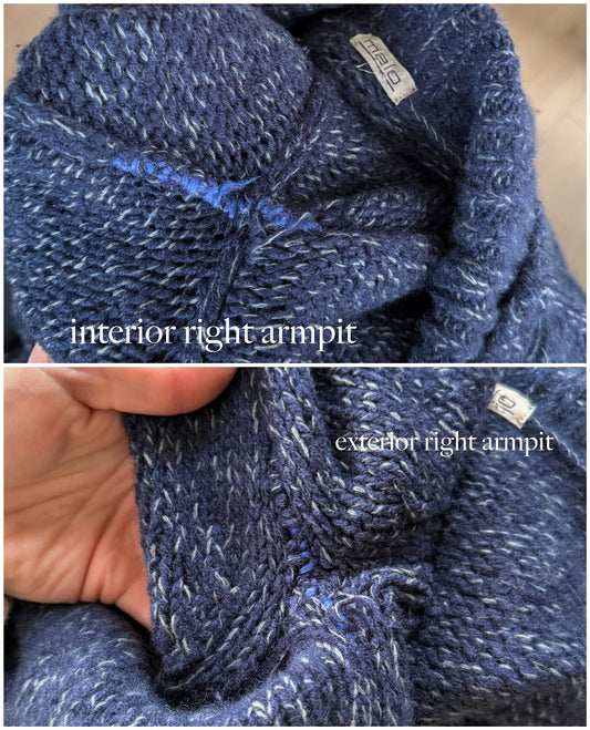 Malo Cashmere Navy Blue Men's Turtleneck Sweater (2X or 54)