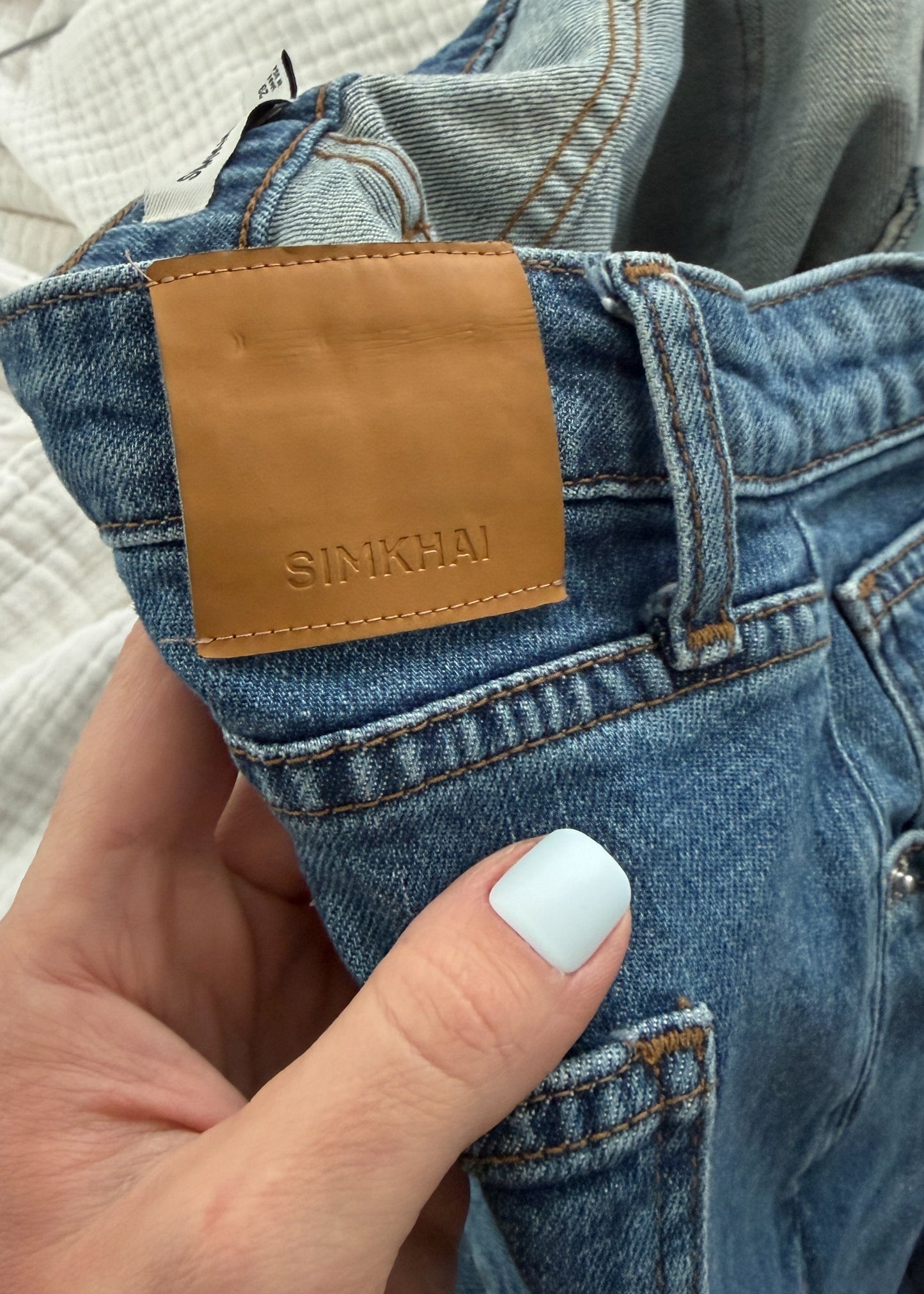 Simkai Jude Wide Leg Denim Jeans Ombre Cuff  (29 or 8)