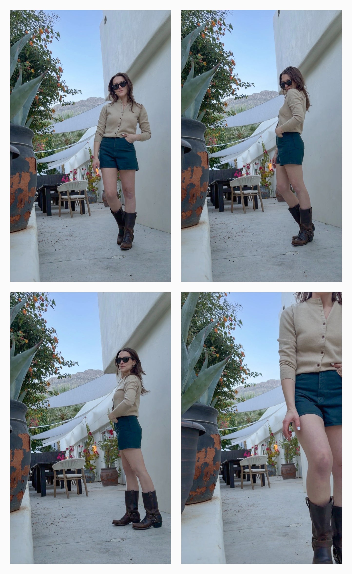 Vintage 90s Bongo Dark Green Denim Jean High Waist Shorts