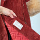 Vintage 70s Rust Crushed Velvet & Faux Fur Penny Lane Coat (M)