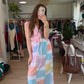 Vintage 70s Mr. Hank Patchwork Gingham Folk Prairie Maxi Dress