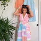 Vintage 70s Mr. Hank Patchwork Gingham Folk Prairie Maxi Dress