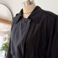 Vintage 80s Forecaster Classic Black Trench Coat with Wool Zip Lining (M)