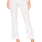MOTHER The Hustler Ankle Fray Jeans in Glass Slipper White Denim (27)