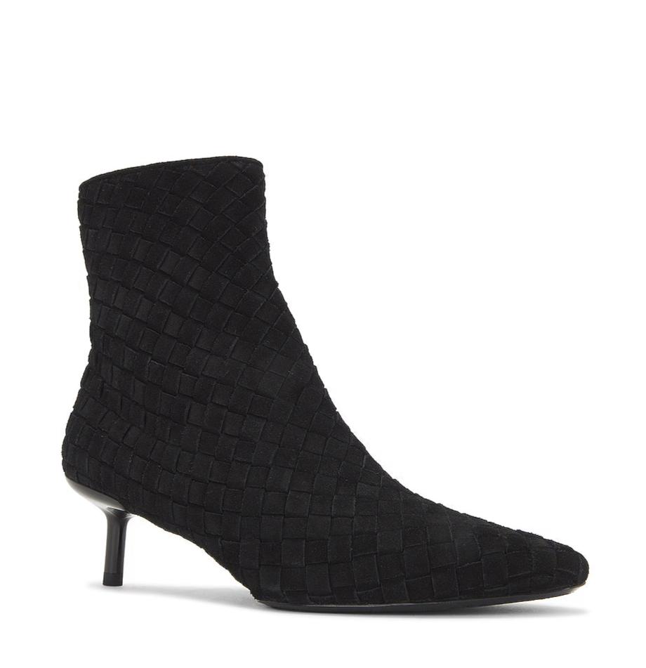 NEW Rag & Bone Black Suede Rio Mid Kitten Heel Boot (9)