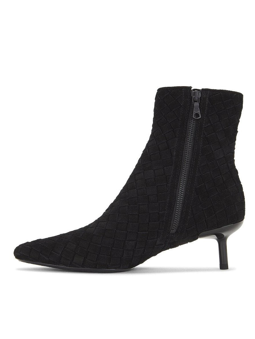 NEW Rag & Bone Black Suede Rio Mid Kitten Heel Boot (9)