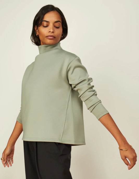 ADAY Scuba ' Like A Boss ' Pullover in Sage Green  (M)