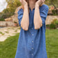 Frank & Eileen Hunter Shirt Dress in Blue Linen Speckle