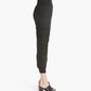 Cinq a Sept Black Cupro Cropped Cargo Pants (M)