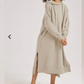 Nap Loungewear Pullover Hoodie Dress in Teal Blue (M)