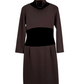 Bigoschi Brown Ponte & Velvet Dress (M)