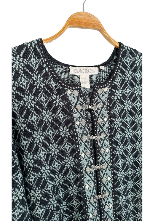 Nomadic Traders Alpine Nordic Knit Cardigan (L)