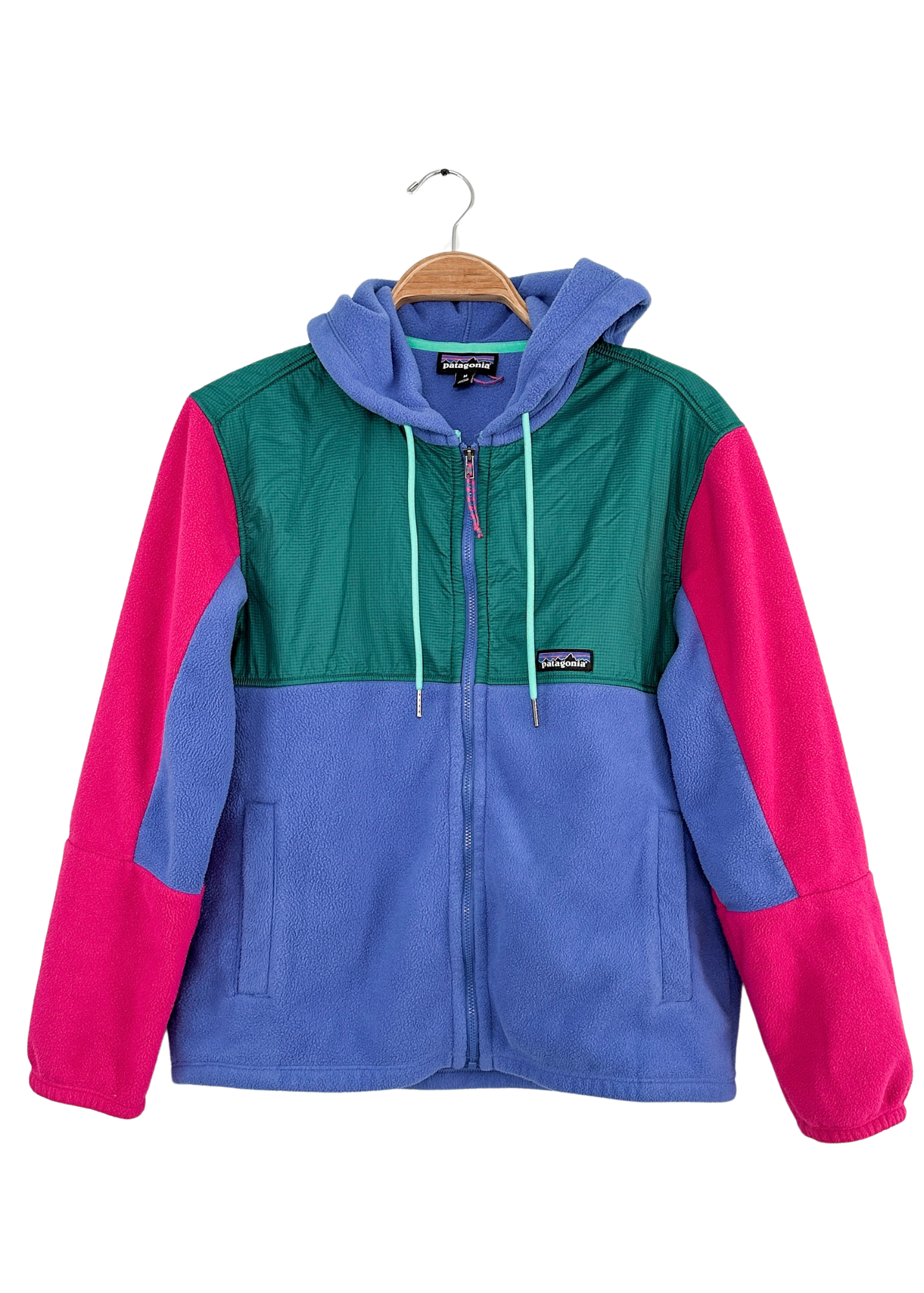 Patagonia Microdini Hoody Zip Fleece Jacket in Float Blue (M)