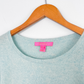 Lilly Pulitzer Brigitte Blue Two Tone 100% Cashmere Knit Top (XL)