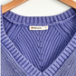 Marine Layer Ezra V-Neck Cotton Sweater in Marlin (S)