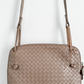 Bottega Veneta Nappa Intrecciato Nodini Crossbody Messenger Purse in Steel