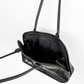 Longchamp Roseau Toggle Domed Black Leather Shoulder Purse
