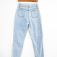 Vintage 80s / 90s Fredricks of Hollywood Light Wash Heart Mesh Cutouts Jeans