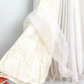Vintage 1969 Miss Elliette Ivory Pleated Wide Leg Jumpsuit (S)