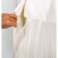 Vintage 1969 Miss Elliette Ivory Pleated Wide Leg Jumpsuit (S)