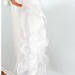 Vintage 1969 Miss Elliette Ivory Pleated Wide Leg Jumpsuit (S)